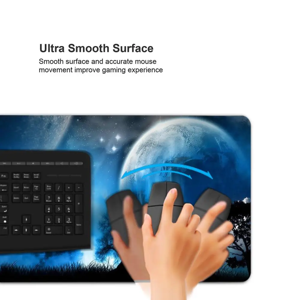 Galaxy Moon Snow Wolf Small Mouse Pad Gaming Mousepad PC Gamer Mouse Mat XXL Computer Pad Keyboard Mat Desk Pad Laptop Mausepad