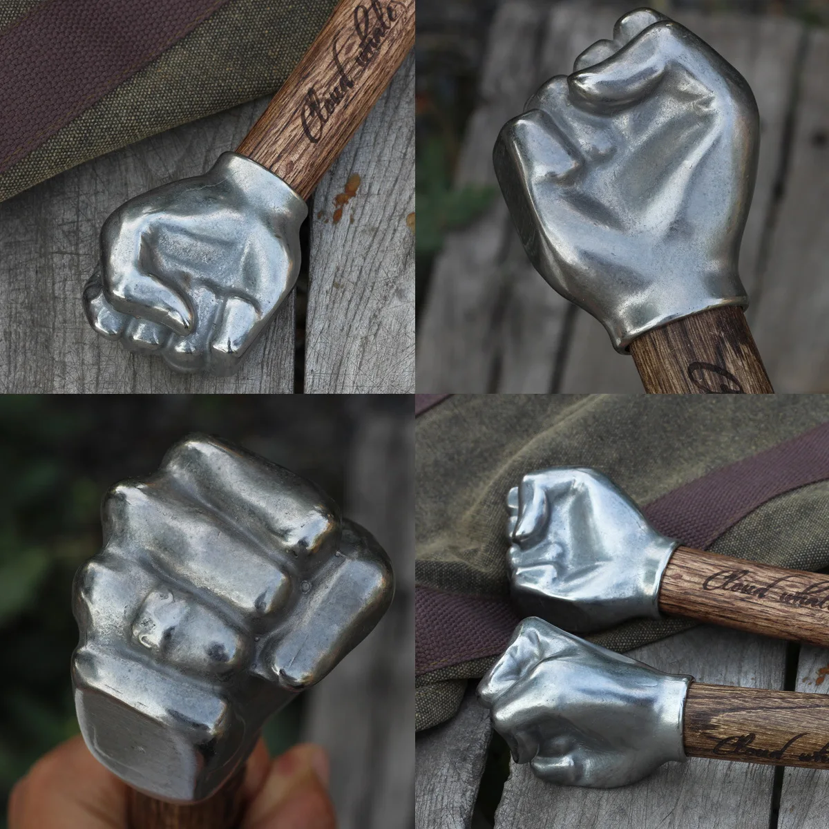 Stainless Steel Fist Solid Hammer Portable Household Camping Hiking External Defense Emergency Tool