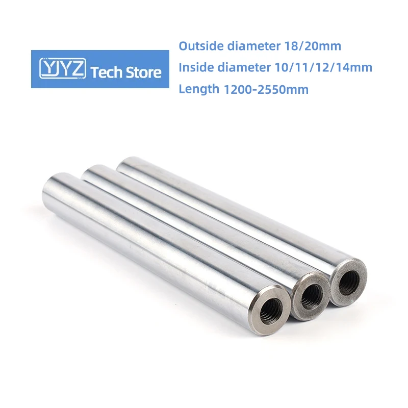 

1/2PCS Linear Optical Axis Chrome-Plated Round Rod 45 Steel Polished Rods Guide Hollow Hard Shaft Outsid Dia18/20mm L=1200-2550m