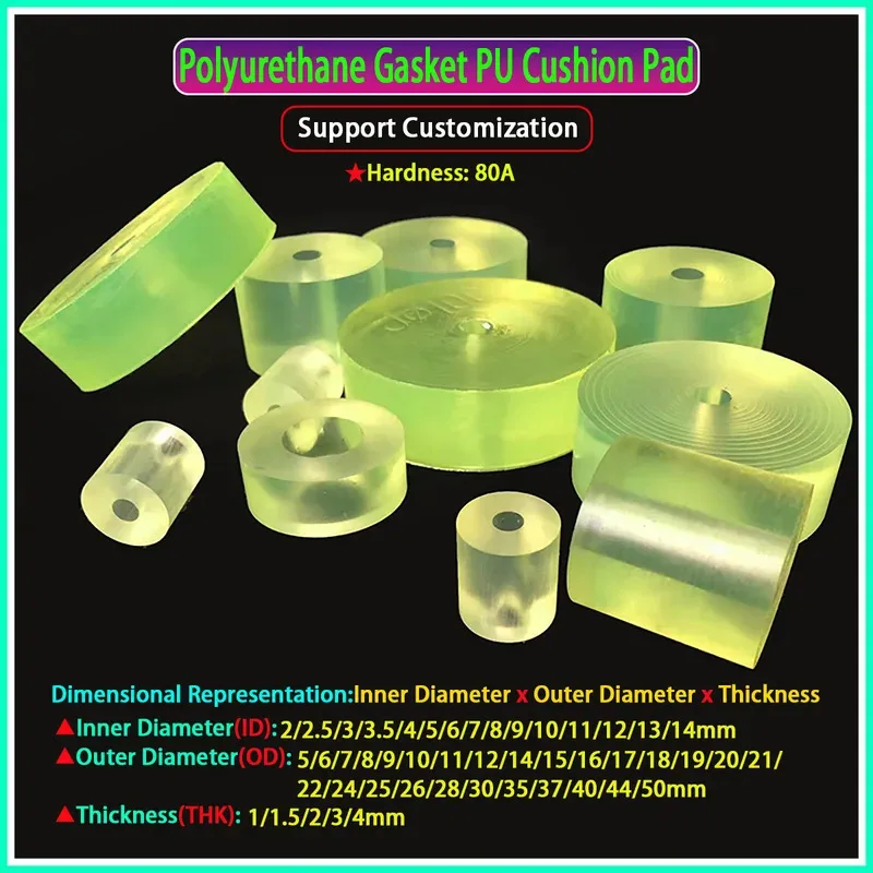 hock Absorbing PU Gasket Polyurethane Cow Tendon Pad Wear And Impact Resistant