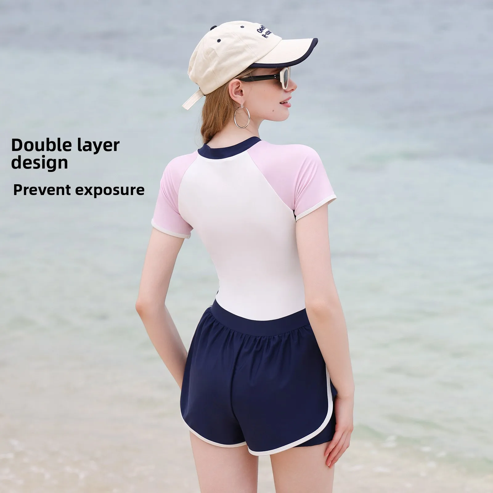 Traje de baño de Disney para mujer, cubierta para el vientre y traje de baño conservador fino de una pieza, traje de baño para vacaciones en la playa en aguas termales