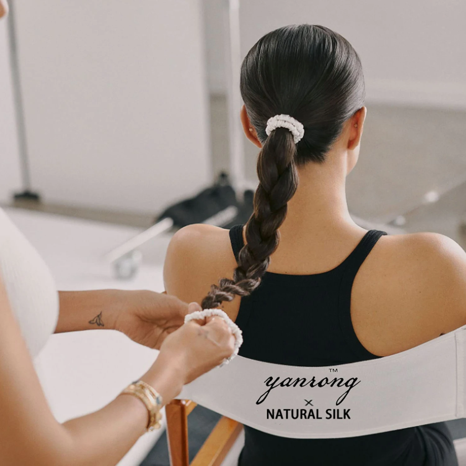 YANRONG fascette per capelli da donna in seta naturale al 100% elastici per capelli di alta qualità (22Momme) (grandi/medi/piccoli) accessori per