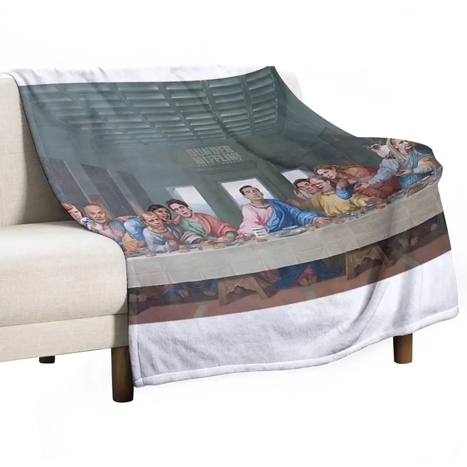 

The Last Supper Office Edition Throw Blanket Cozy Sofa Blanket for TV Watching Napping