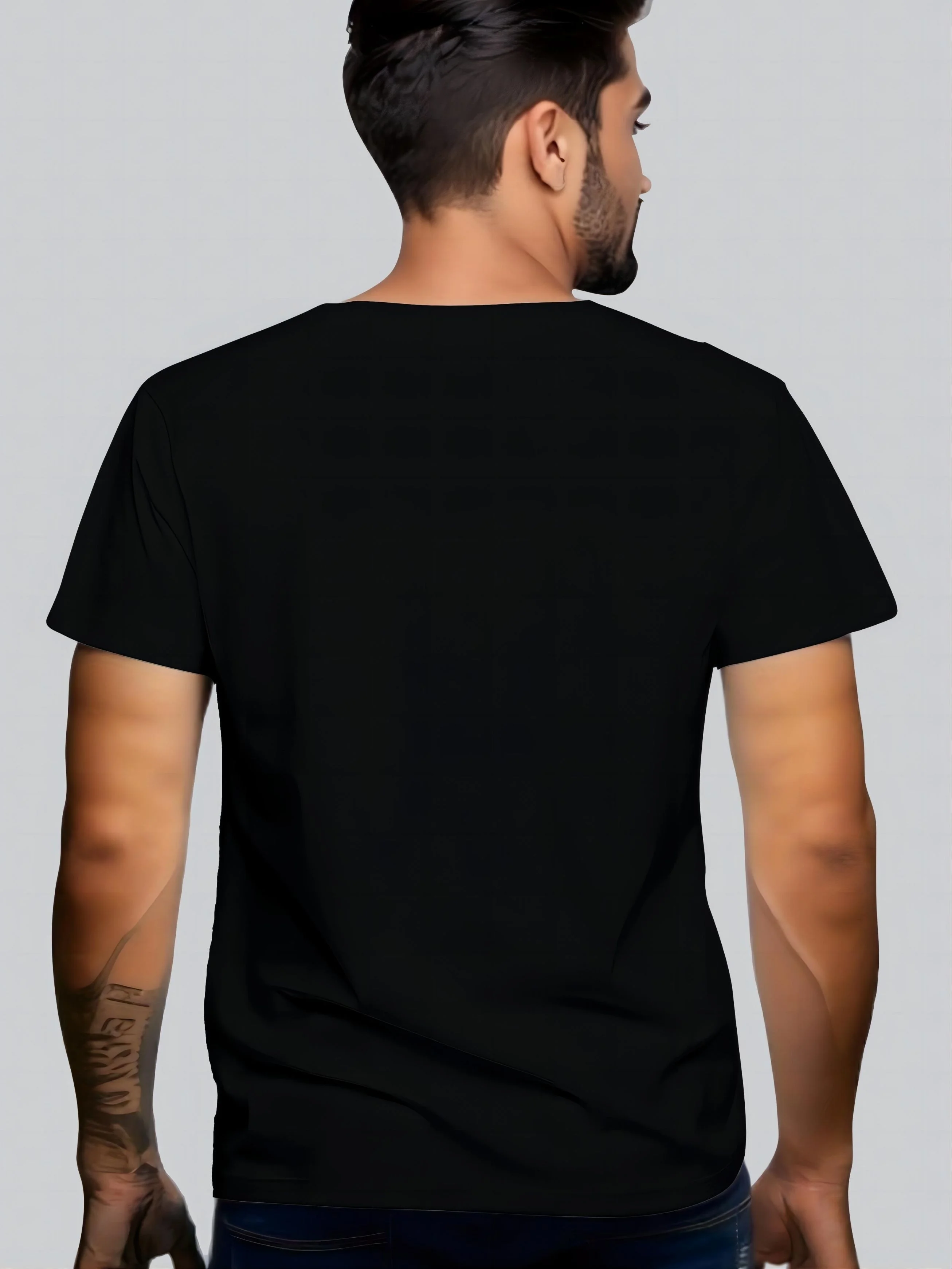تي شيرت Never Walk Alone للرجال برسومات بيضاء - تي شيرت كاجوال بأكمام قصيرة مع تصميم بطباعة مخالب من مزيج البوليستر