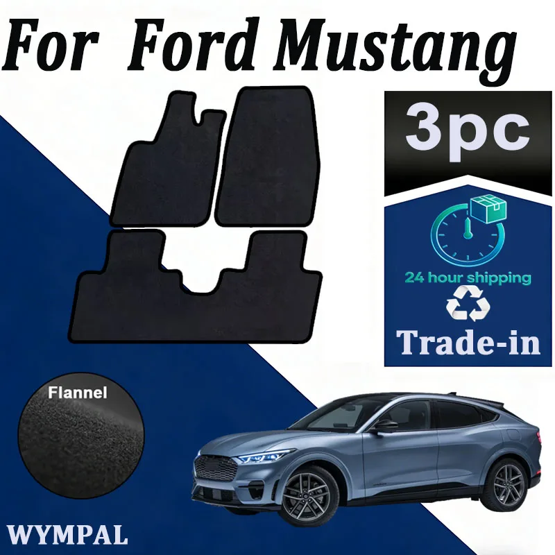 

Nylon Suede Car Floor Mats Carpet Rugs For Ford Mustang Mach-E2021-Present Anti-slip Stylish Odorless Flame Waterproof Black