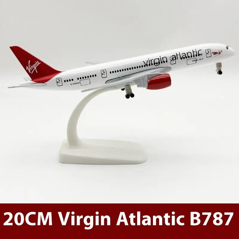 

1 Set Alloy Metal Model Aircraft British Virgin Atlantic B787 Airlines 787 Diecast Airplane Toy For Boys 20cm Model Plane