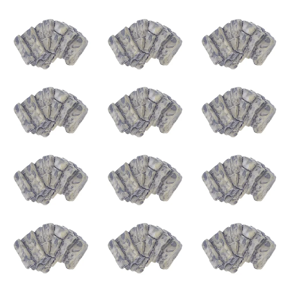 12 stücke Micro Landschaft Ornamente Miniatur Harz Stein Stufen Fee Garten Gehweg Dekor Für Puppenhaus Aquarium Bonsai Rock