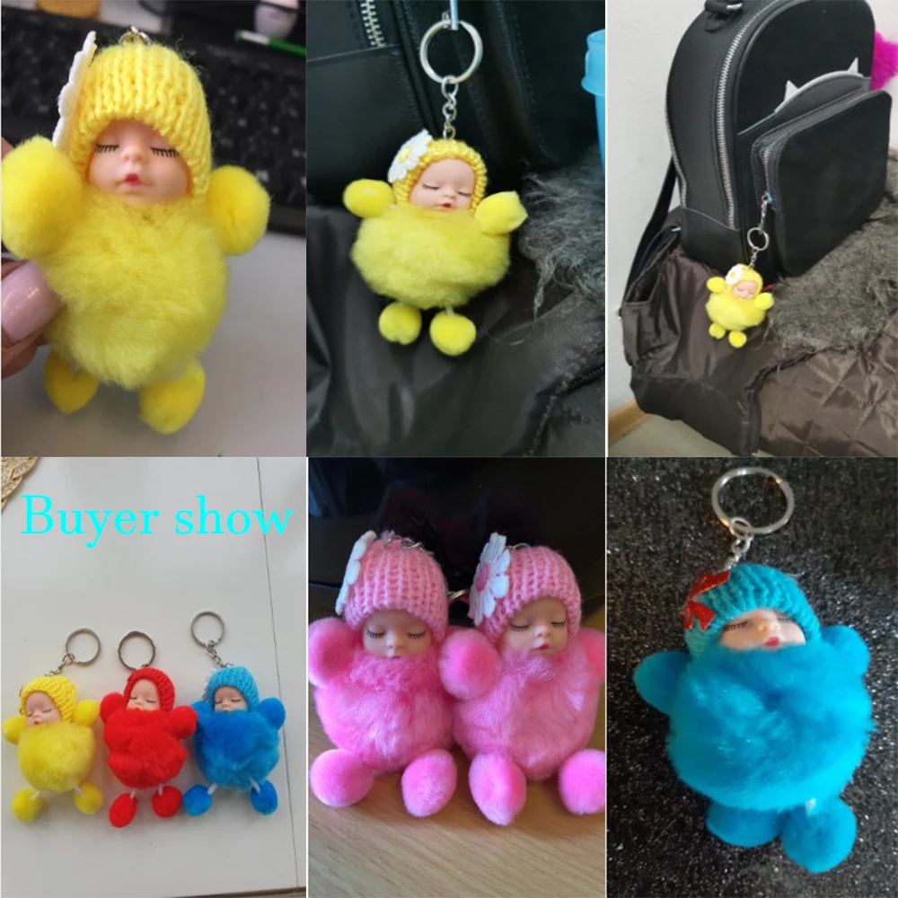 Porte-clés mignon en peluche pour bébé, 1 pièce, nœud papillon en peluche, pompon en fourrure, pendentif de sac pour femmes et filles, bijoux, jouets