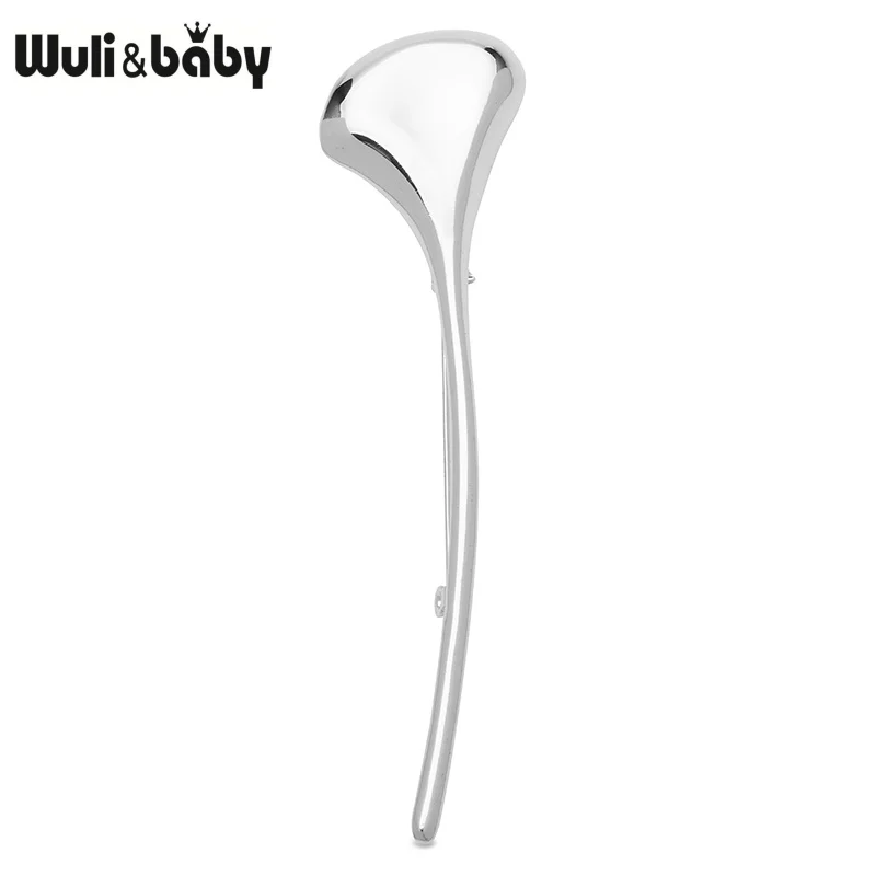 Wuli&baby 우아한 은행나무 잎 브로치 여성용 유니섹스 2색 메탈 미니멀리스트 식물 ... - 1