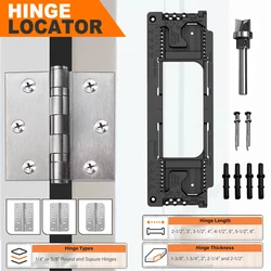 Door Hinge Jig, Door Hinge Template Compatible with 8 Hinge Sizes from 2-1/2