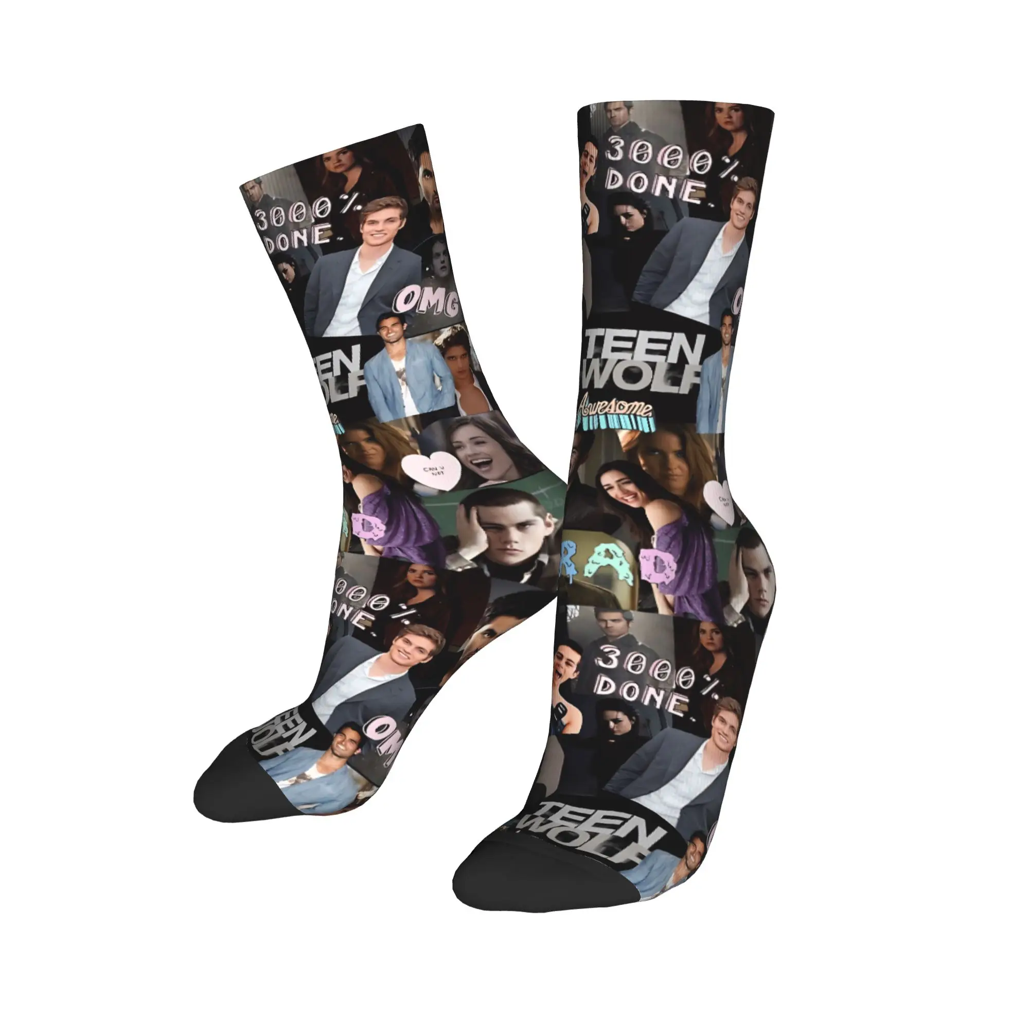 في سن المراهقة الذئب كلية جوارب النساء الرجال الجوارب الدافئة لينة موضة الجوارب الشتاء الدراجات المضادة للانزلاق نمط الجوارب هدية فكرة