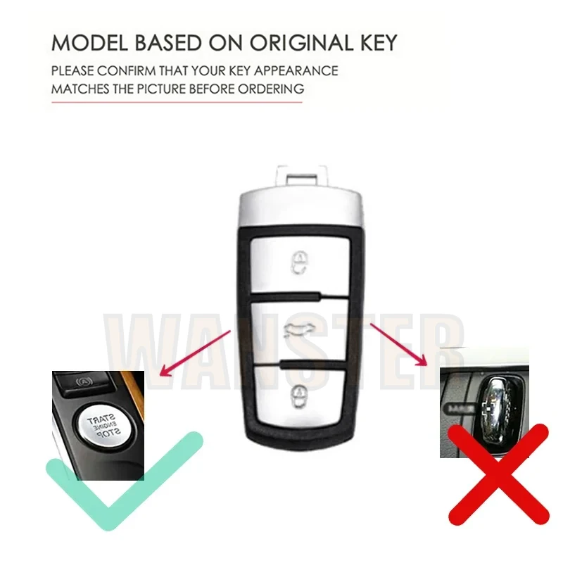 For Volkswagen VW Passat CC 3C B5 B6 B7 B7L R36 Maogotan Car Smart Key Case Fob Case Cover Holder Control Remote Accessories