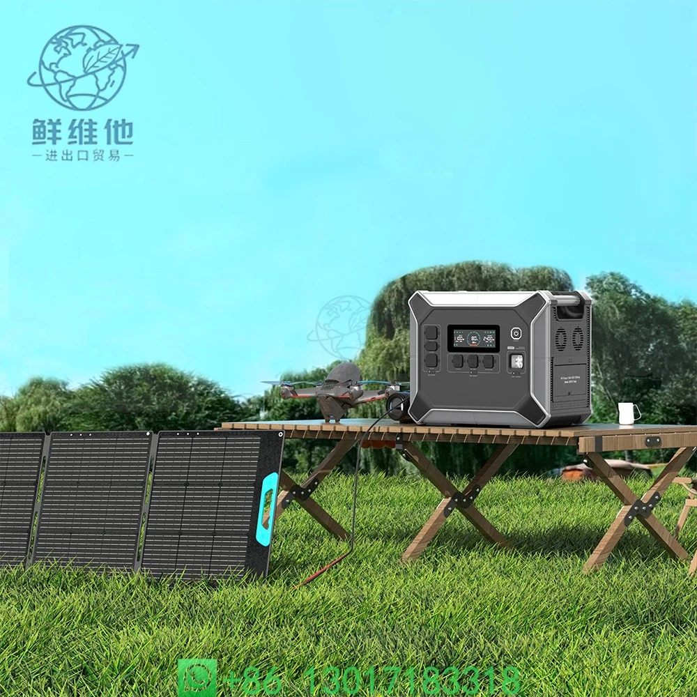 2400W Portable Power Station + 400W Solar Panel - Solar Generator Lithium Battery MPPT Controller, Car/Emergency Home Power