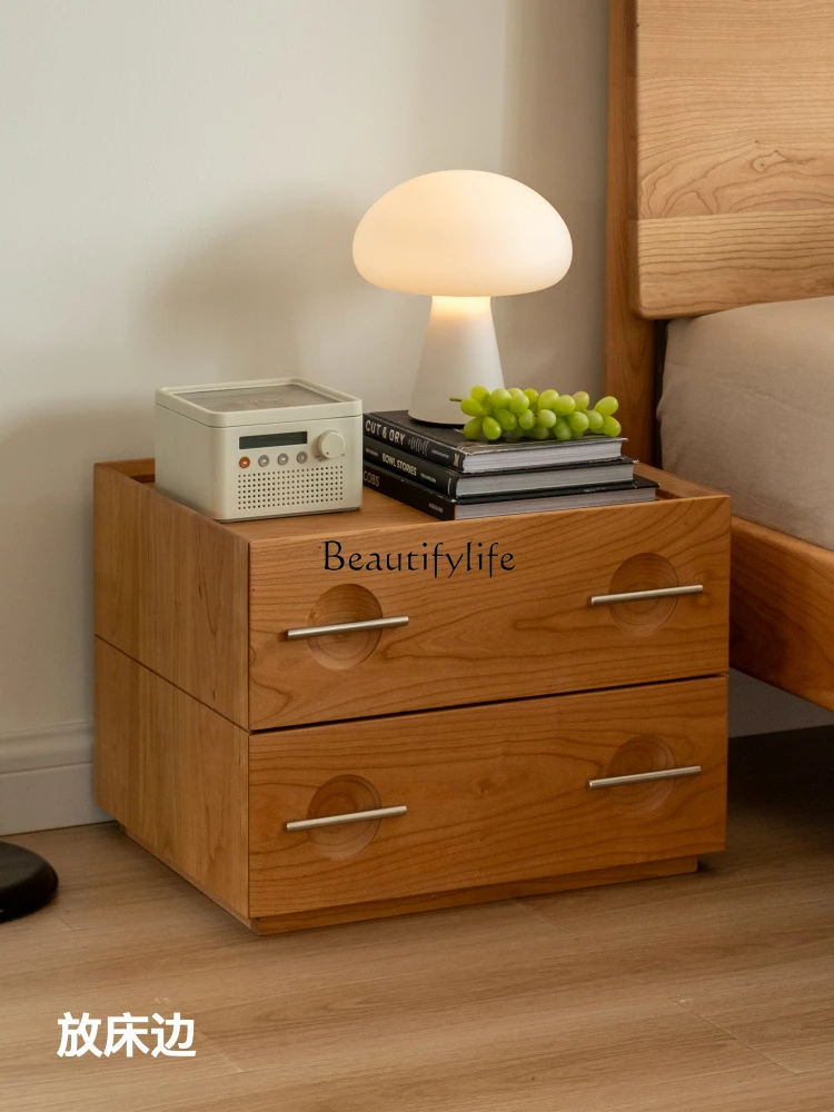 Middle-Ancient Living Room Solid Wood Chest of Drawers Storage Organizer Carmen Cabinet Module Assembled Cabinet