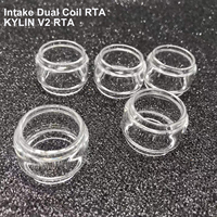 Bubble Glass Tube  Tank for Augvape Intake Dual Coil RTA Intake Single Intake Subohm MTL KYLIN V2 Replacement Glass Cup