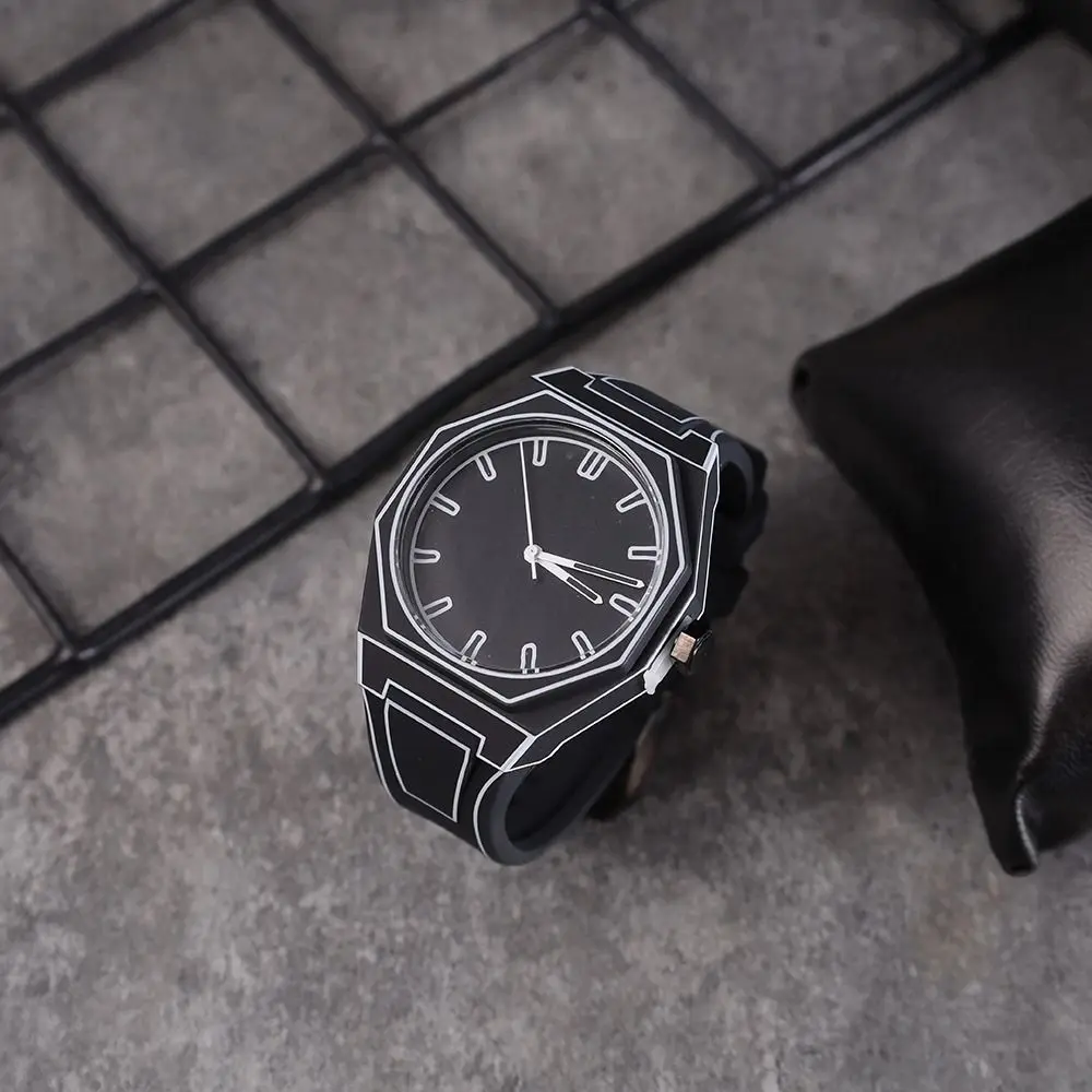 Новые современные спортивные часы для рисования, минималистичные нишевые художественные кварцевые часы, классический корпус из поликарбоната, модные стильные часы