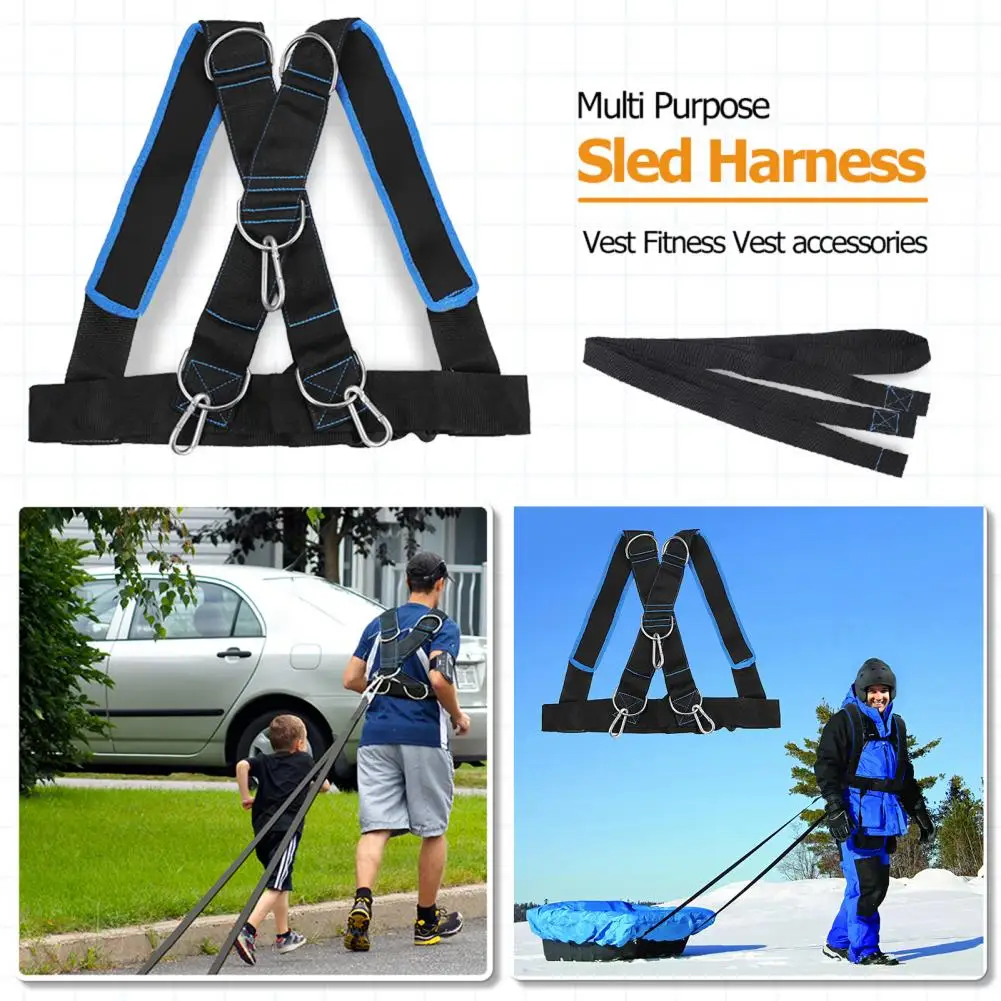 زلاجة سترة تسخير مع D-حلقة هوك المقاومة التدريب مزلقة الإطارات سحب حزام قابل للتعديل حزام الكتف معدات التمرين #2