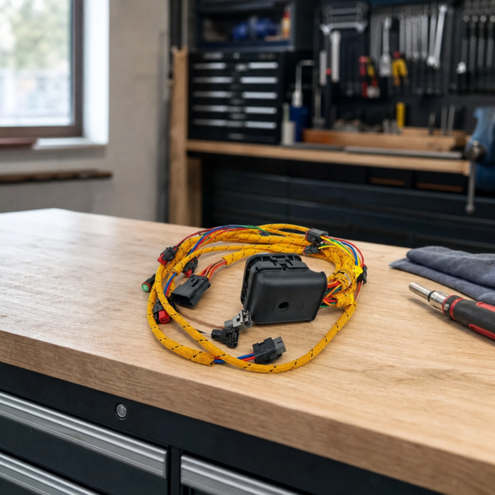 Excavator Wiring Harness Exact Fit Engine Wiring Harness Easy Installation High Reliability for Mechanics