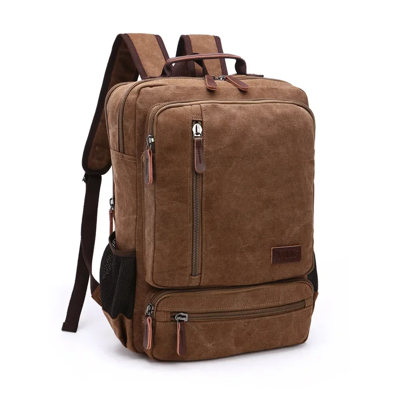 DB76 New Arrive Original Z.L.D Canvas Leather Men Travel Bags Men Duffel Bags Travel Tote Weekend Bag Overnight Laptop Backpacks