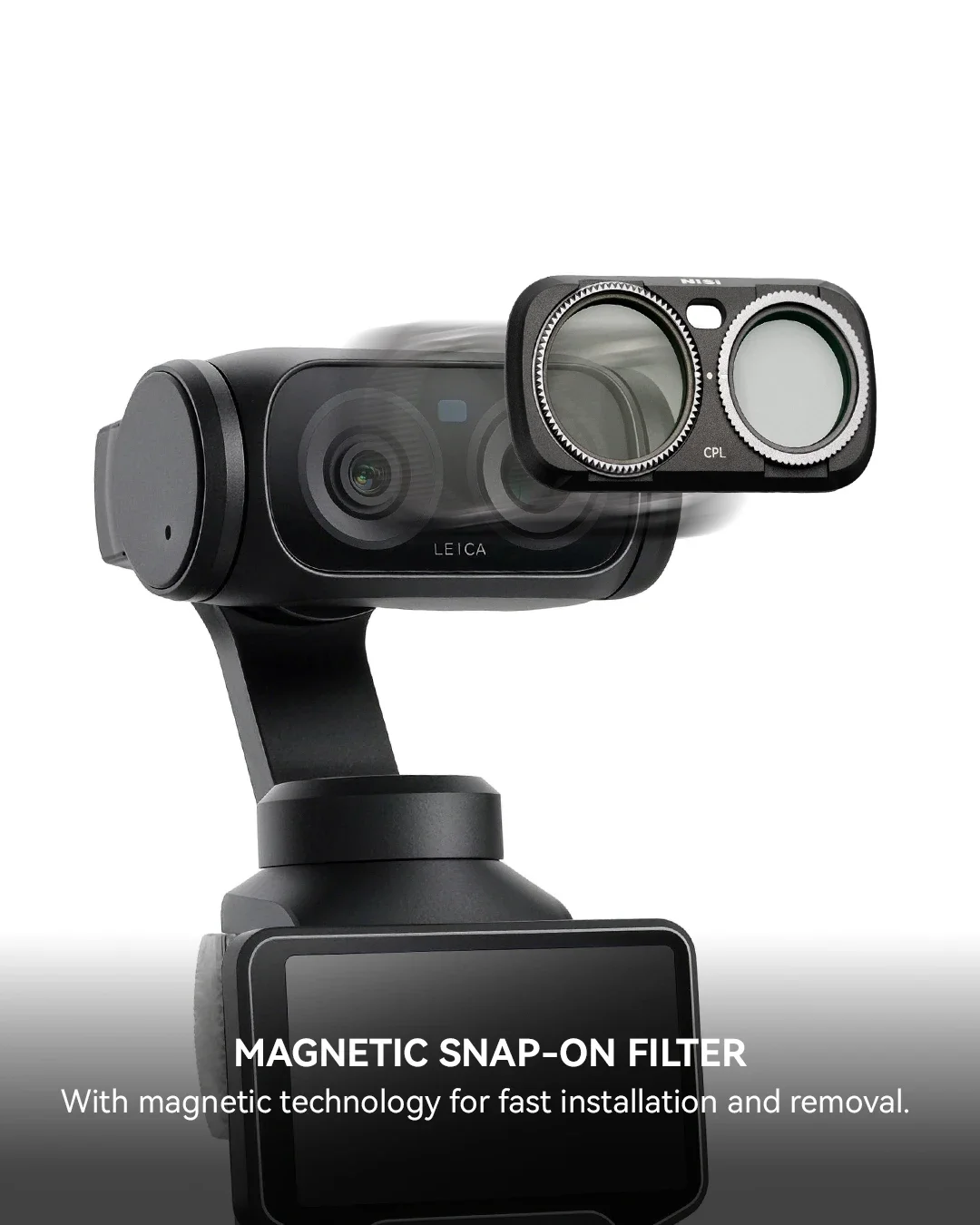 NISI Magnetischer Objektivfilter für Action-Kameras, CPL Black Mist, variabel ND1 bis 5 Blendenstufen, mehrfach beschichtetes optisches Glas – Detail 2