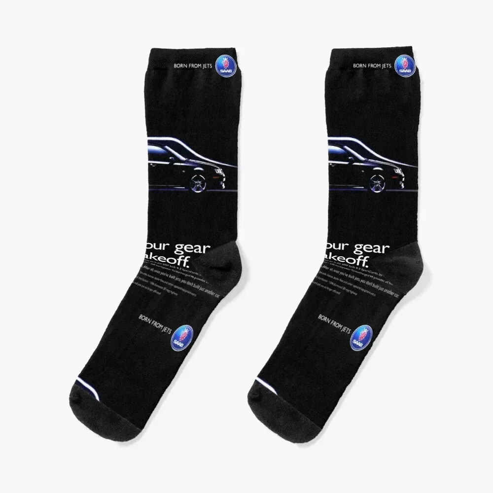 SAAB 9-3 SPORT WAGON Socks FASHION gift floor hockey Socks Women Men's