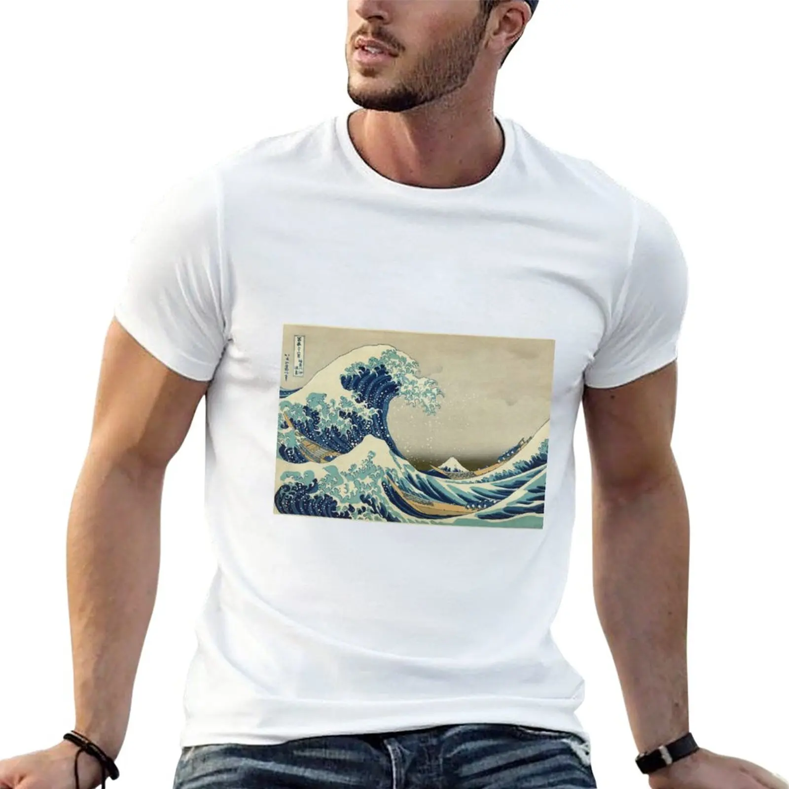 the great wave off kanagawa T-Shirt vintage clothes plain sports fans Blouse t shirt for men