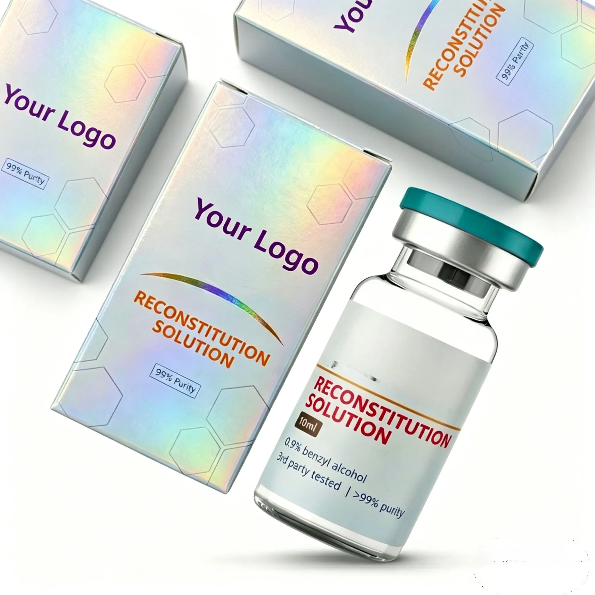 3ml 5ml 10ml Custom Peptide Decals & Box Set,Non-toxic Vinyl Labels for Personal Care Packaging Industry - Detail 1