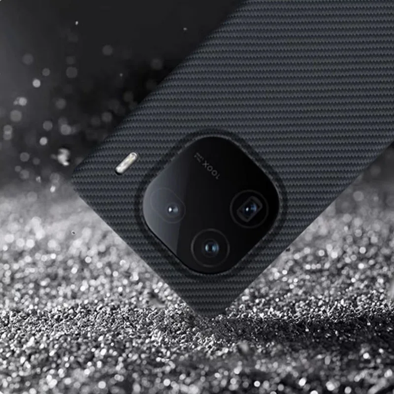 JIT Case for IQOO 12 Pro ＆ IQOO12 Ultrathin Real Carbon Fiber Aramid Anti-explosion Mobile Phone Protective Cover Protection