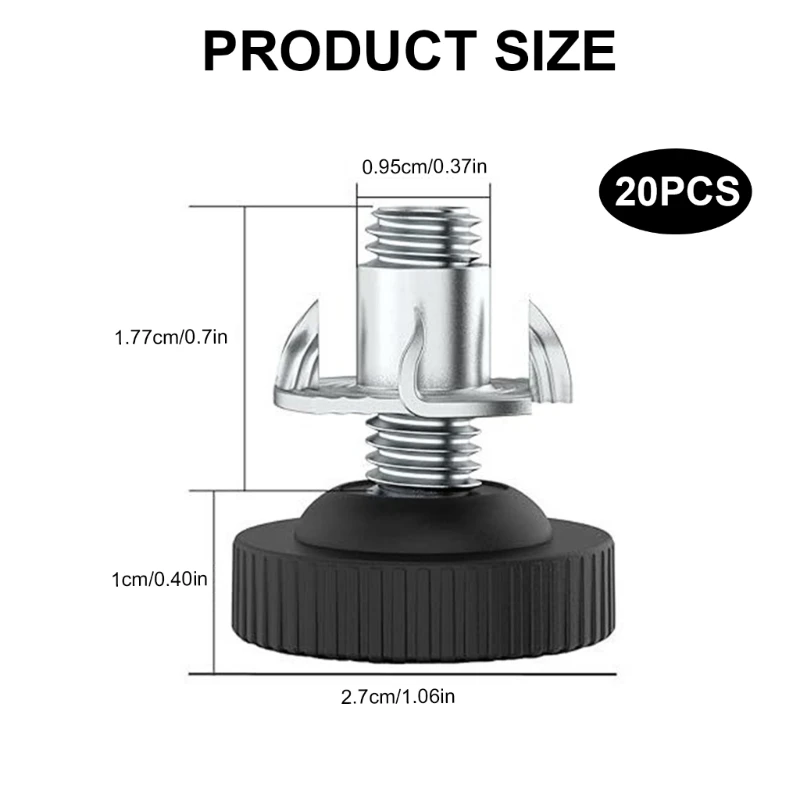Estabilizadores muebles Niveladores ajustables 3/8" con almohadilla para piso madera