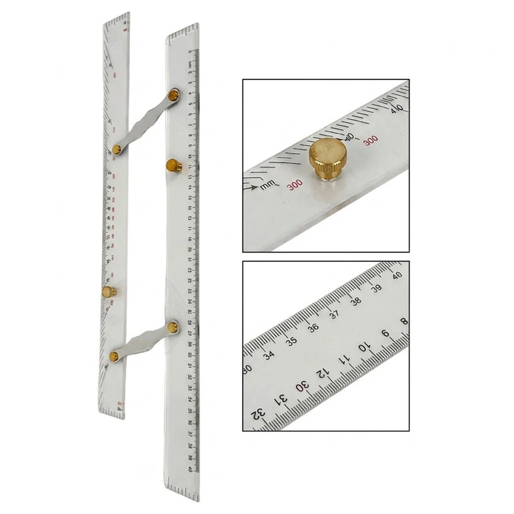 Marine Parallel Ruler Pull-Apart 600mm Transparent Plastic Chart Plotting Tool Portable Boat Accessories