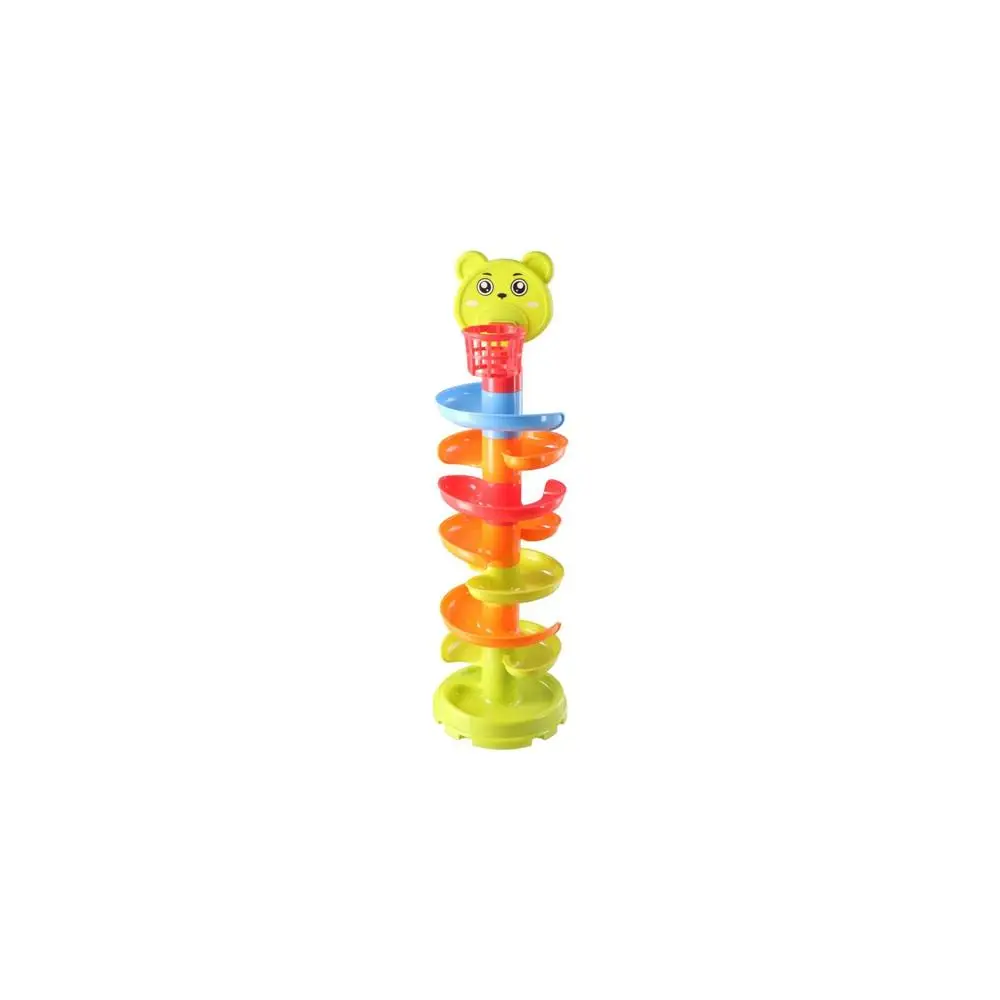 Rolling Ball Toy Mental Sliding Ball Track Turn Around Toy Baby Puzzle Toy Spin Track Toy Set Ball Drop Roll Swirling Tower