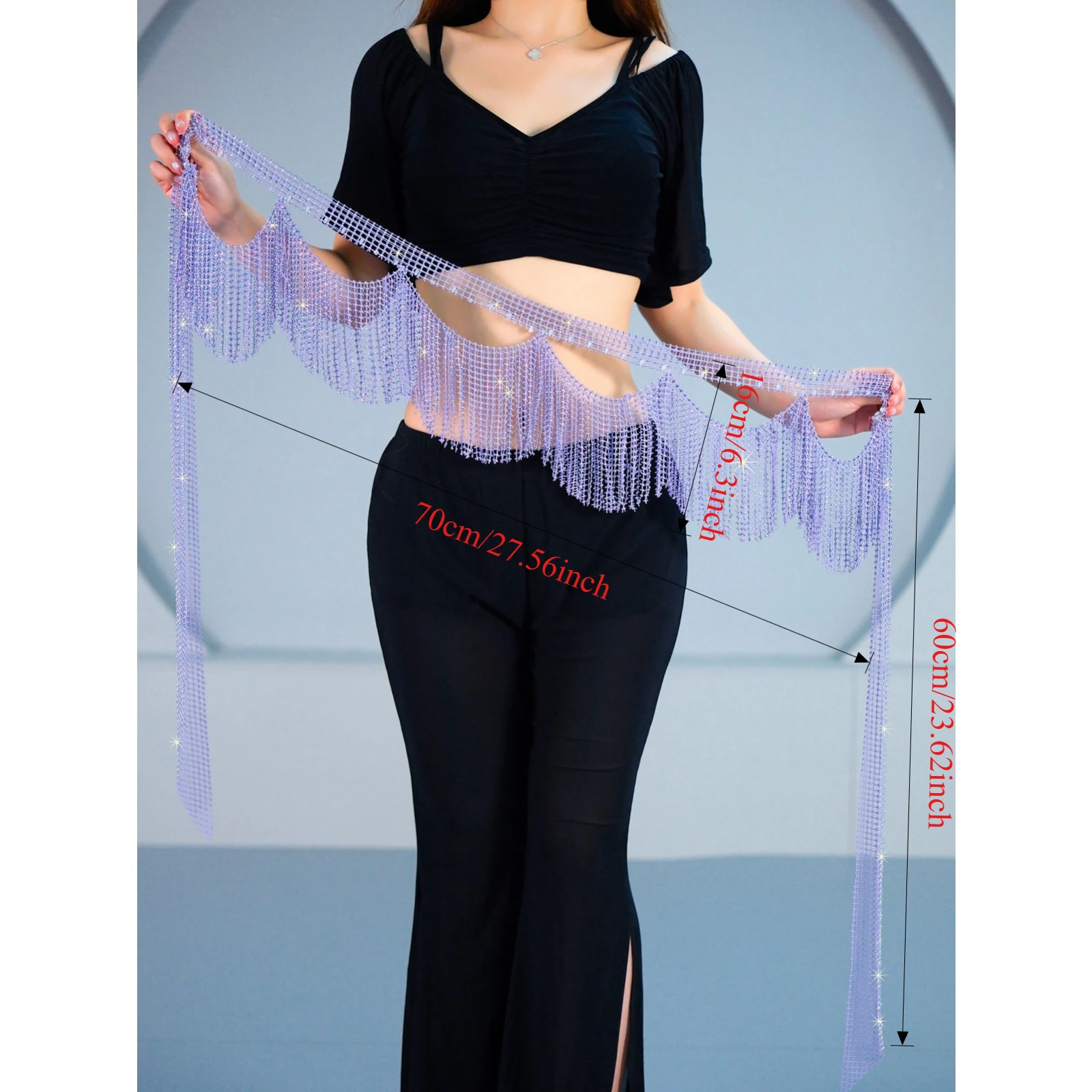 Lady's Waist chain、Belly Dance Hip Scarf、body chain、Belts' chains、Decorative belt、Dance belt、Fringe Waist Chain view 3