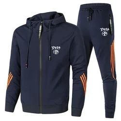 2024 Spring and Autumn Men's Golf Sports Men's Wear, Zipper Sportswear 2-piece Set Men's Fitness Running Leisure Sports Set