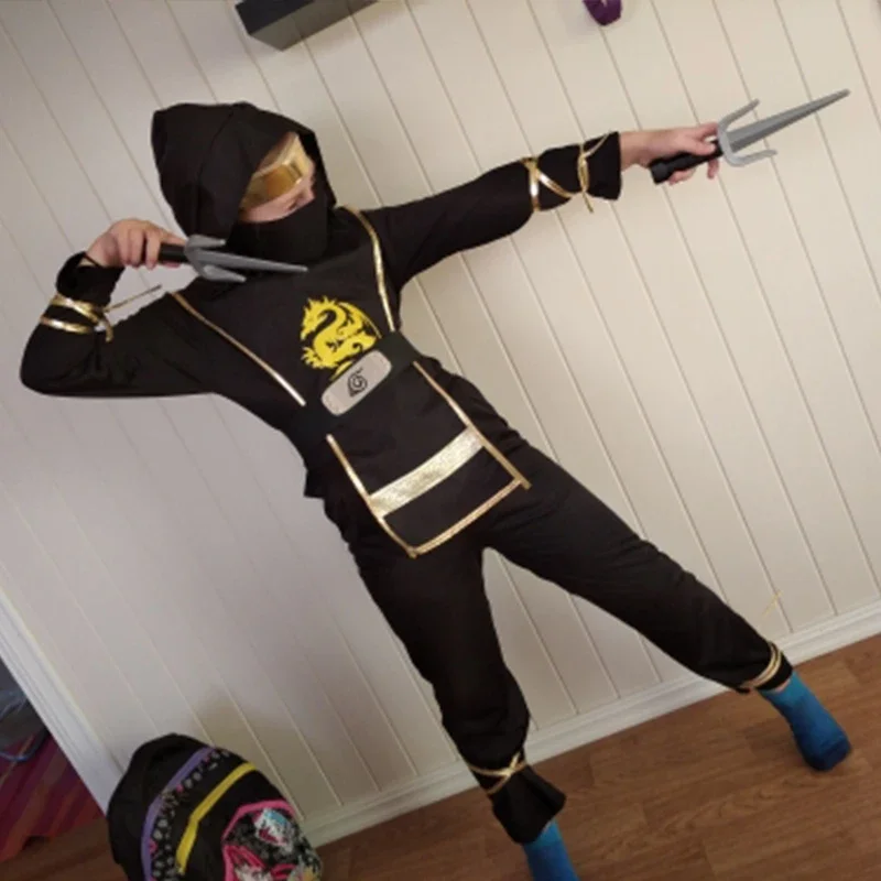 زي النينجا التنكري فواتير دار أسلحة للأطفال والأولاد والبنات وحفلات أعياد الميلاد وحفلات الكرنفال مجموعة هدايا للأطفال