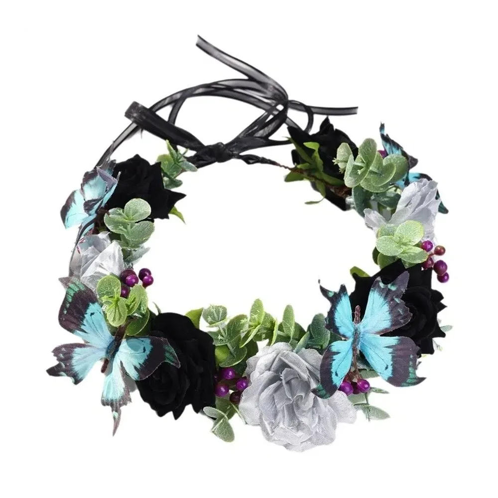 

Exquisite Halloween Headband Plastic Adjustable Size Gothic Headband Dark Style Fashion Cosplay Headband Theme Party