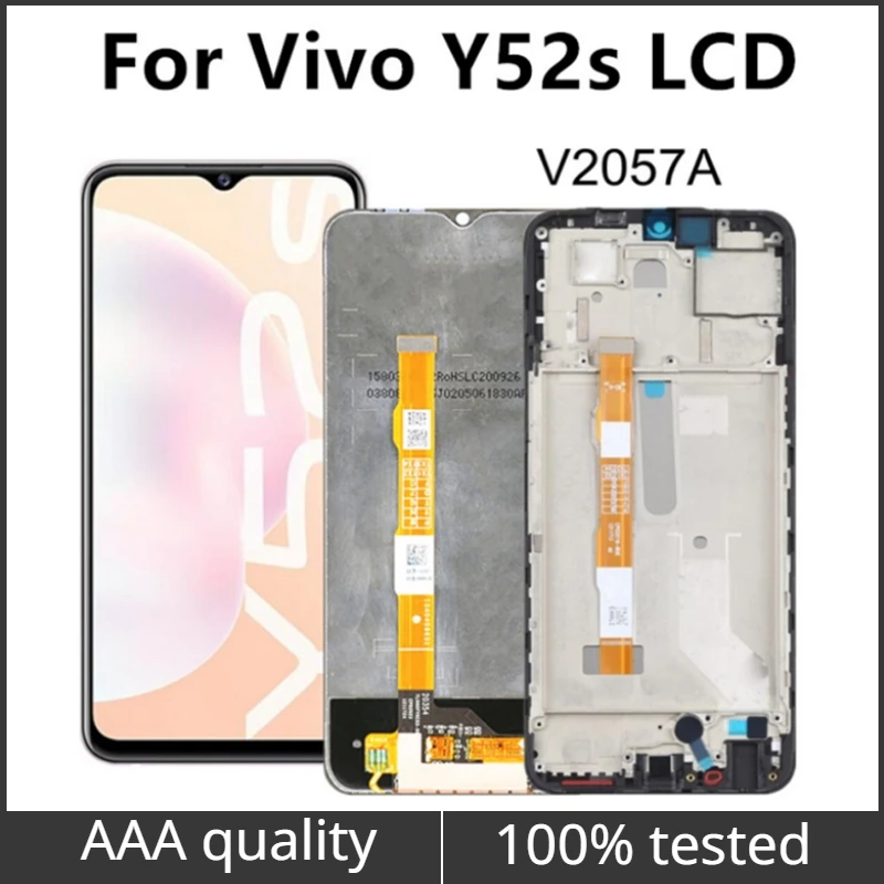 

6.58" LCD For Vivo Y52s LCD V2057A Display Screen Touch Sensor Digitizer Assembly For vivo Y52s 2020 Display Replacement