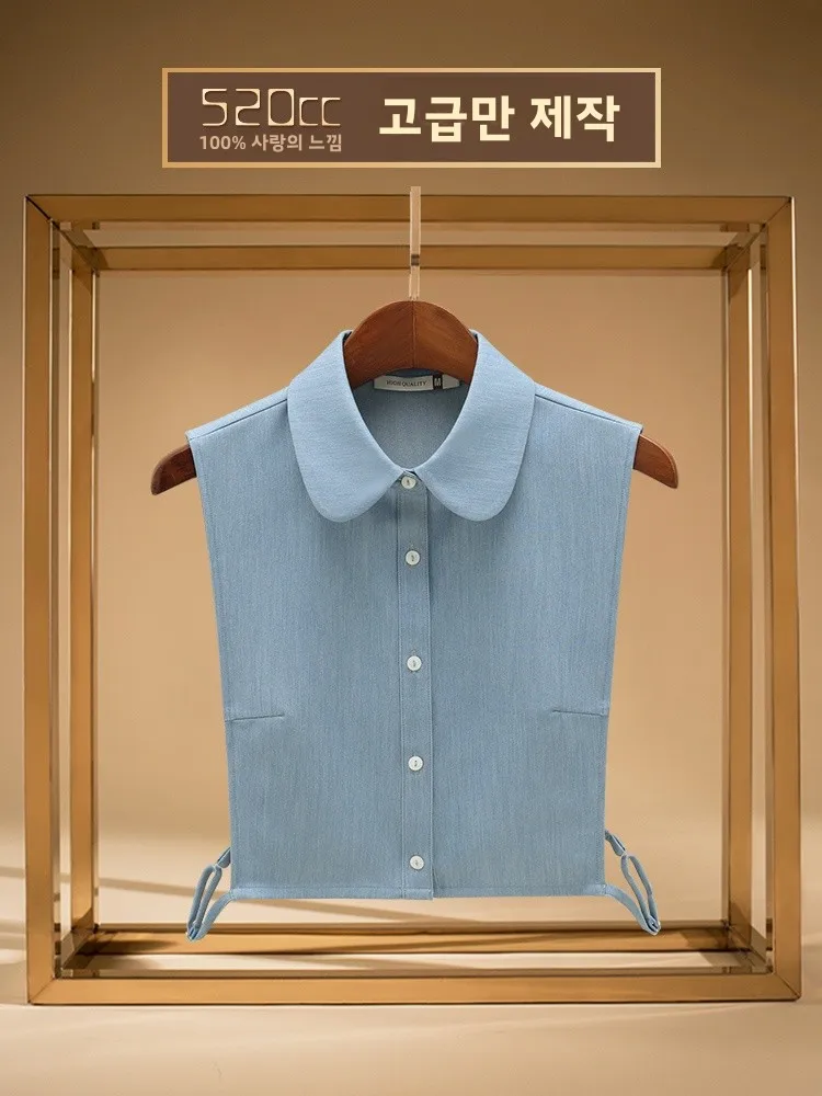 pull-a-col-amovible-pour-femme-col-rond-decontracte-haut-de-gamme-en-denim-nouvelle-mode-automne-hiver-accessoire-multifonctionnel