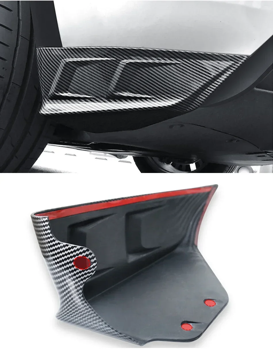 Protector de parachoques trasero para Tesla Model Y, alerón de esquina lateral Thunderbolt, Protector de arañazos, accesorios de reequipamiento