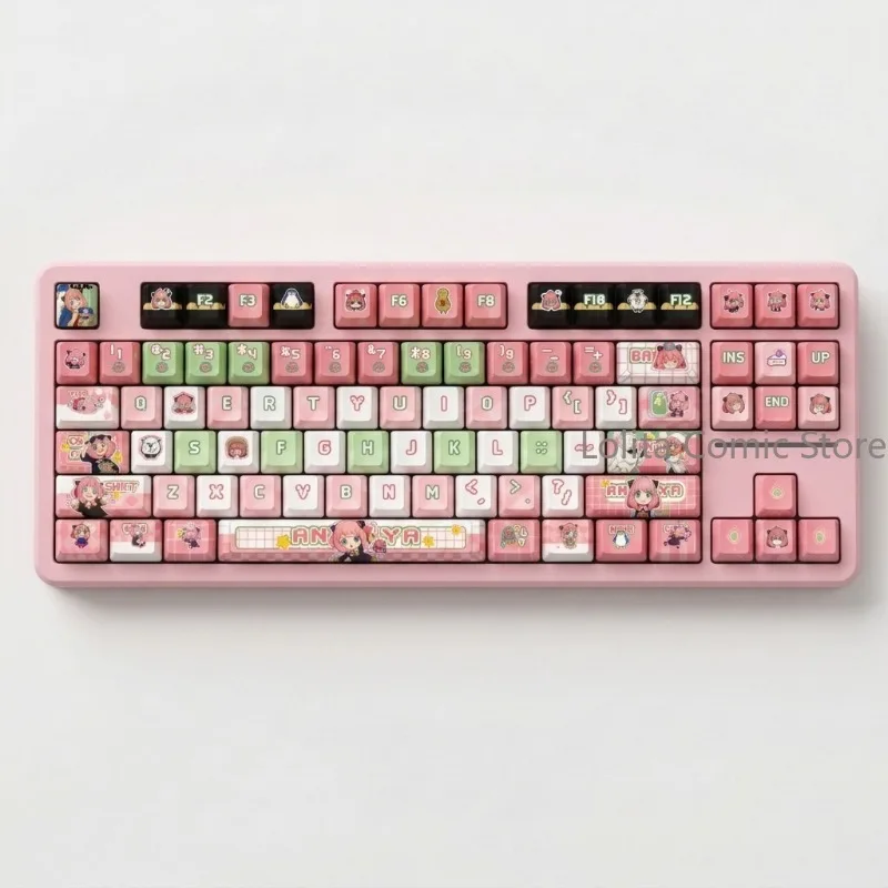 SPY×FAMILY Anya Forger Theme Cosplay Computer Keyboard Keycaps KBC Kforce Kawaii Ornaments High Quality Daily Ambitus view 4