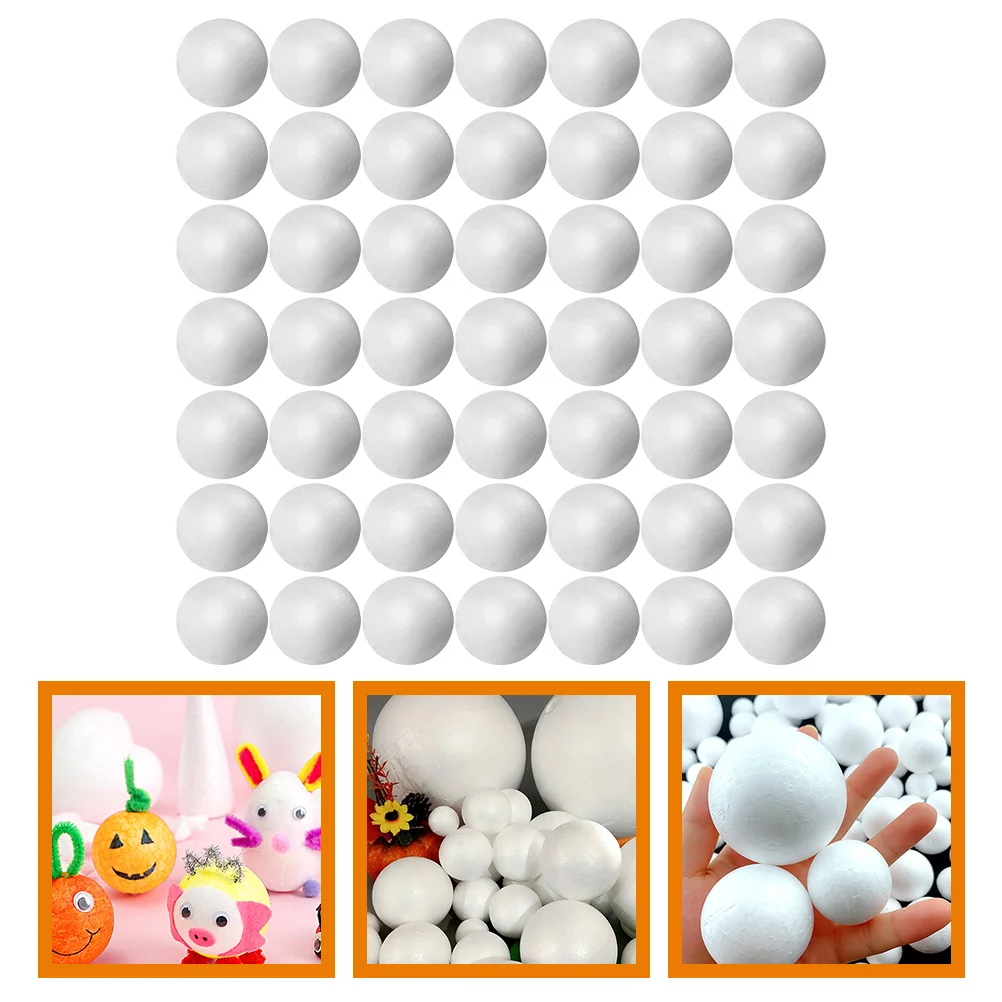 100 stuks schuimknutselset 3 cm ronde blanco schuimballen voor kerstboom bruiloft decoraties handgemaakte speelgoedbenodigdheden lichtgewicht