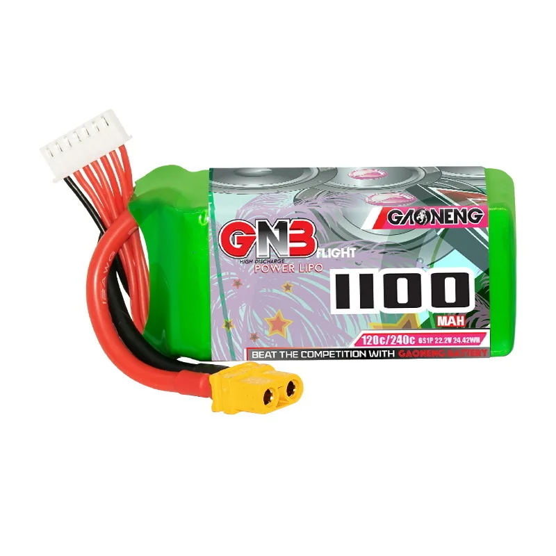 1/2/4pcs 120C/240C GNB 22.2V 6S 1100mAh Black Series Lipo Battery For Airplane RC FPV Quadcopter Helicopter Drone XT60U-F Plug