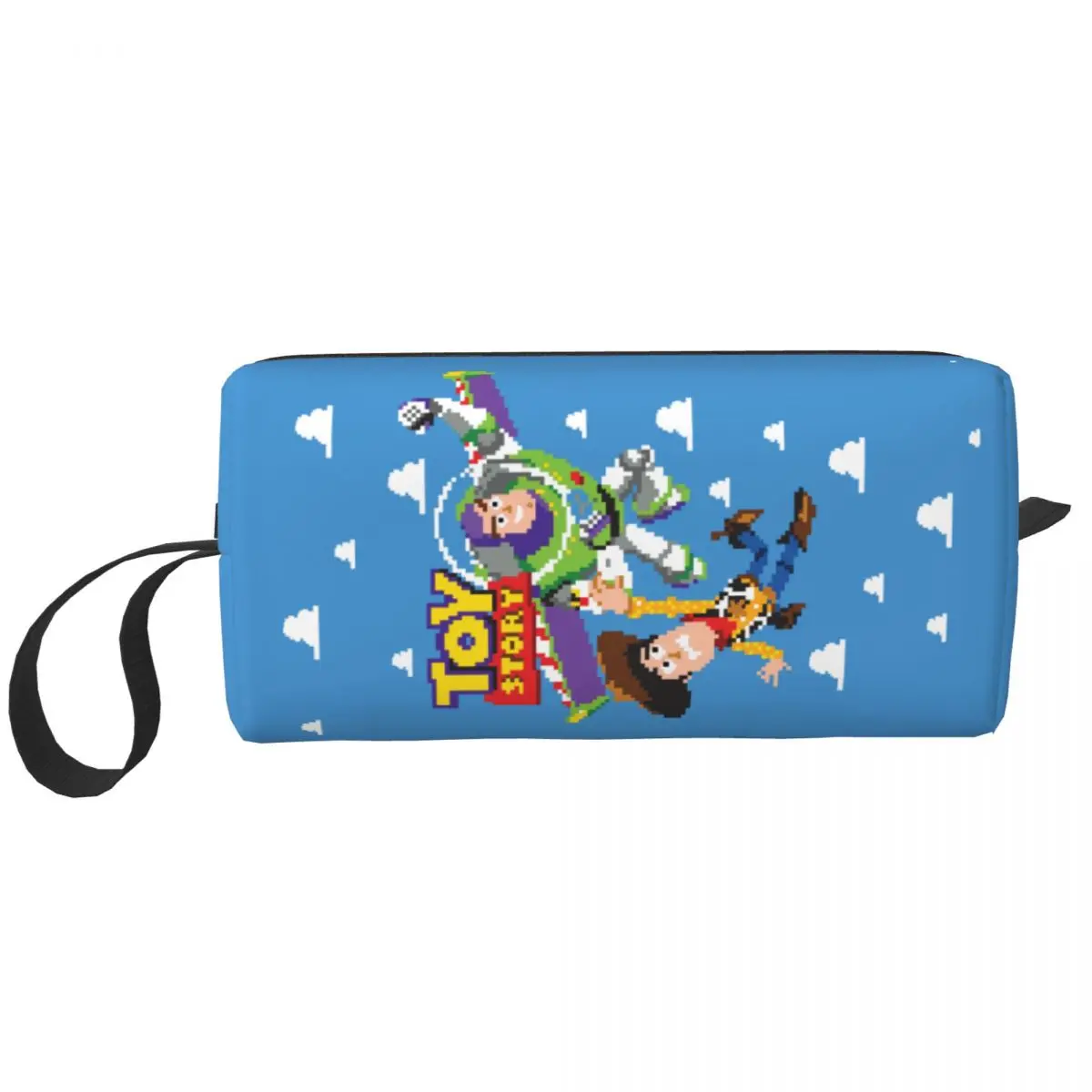 Toy Story 8Bit Woody And Buzz Cosmetic Bag for Women Makeup Bags Travel Daily Toiletry Bag Organizer Storage Bag