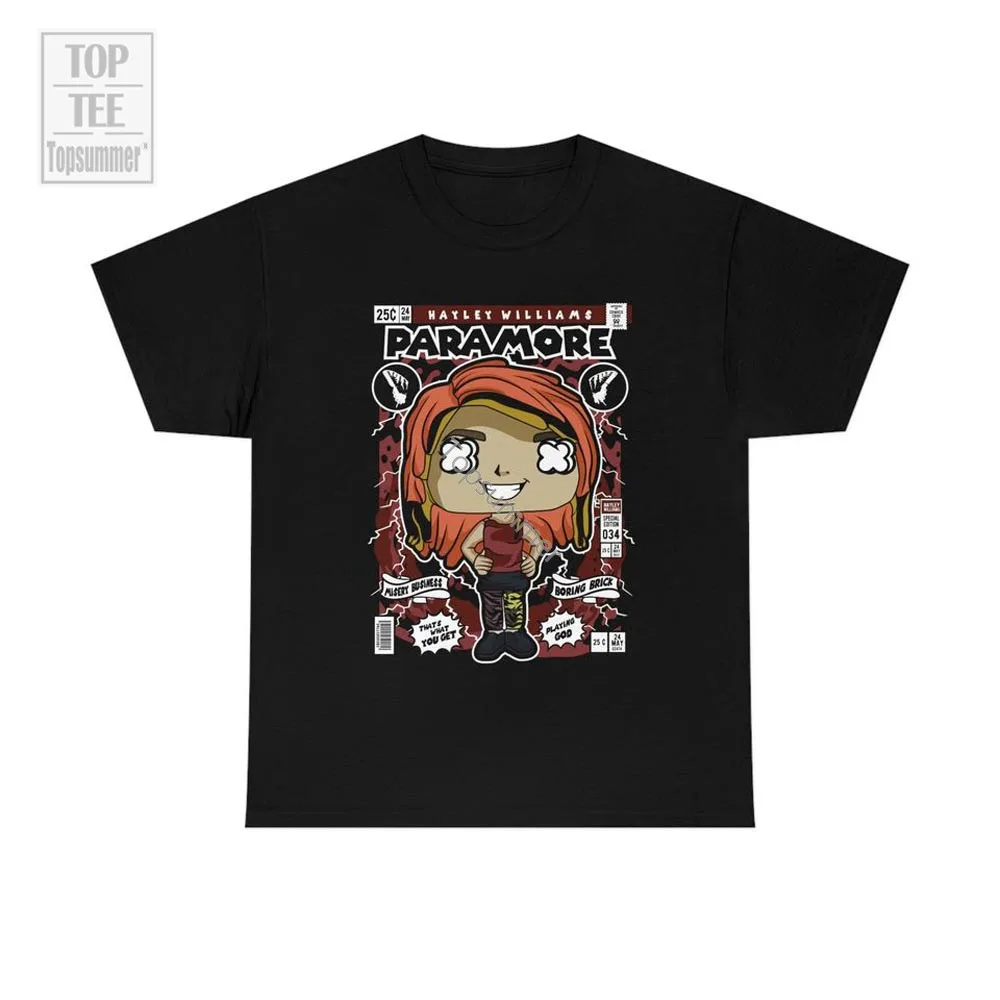 Черная футболка с изображением комиксов парамор Хейли Уильямса