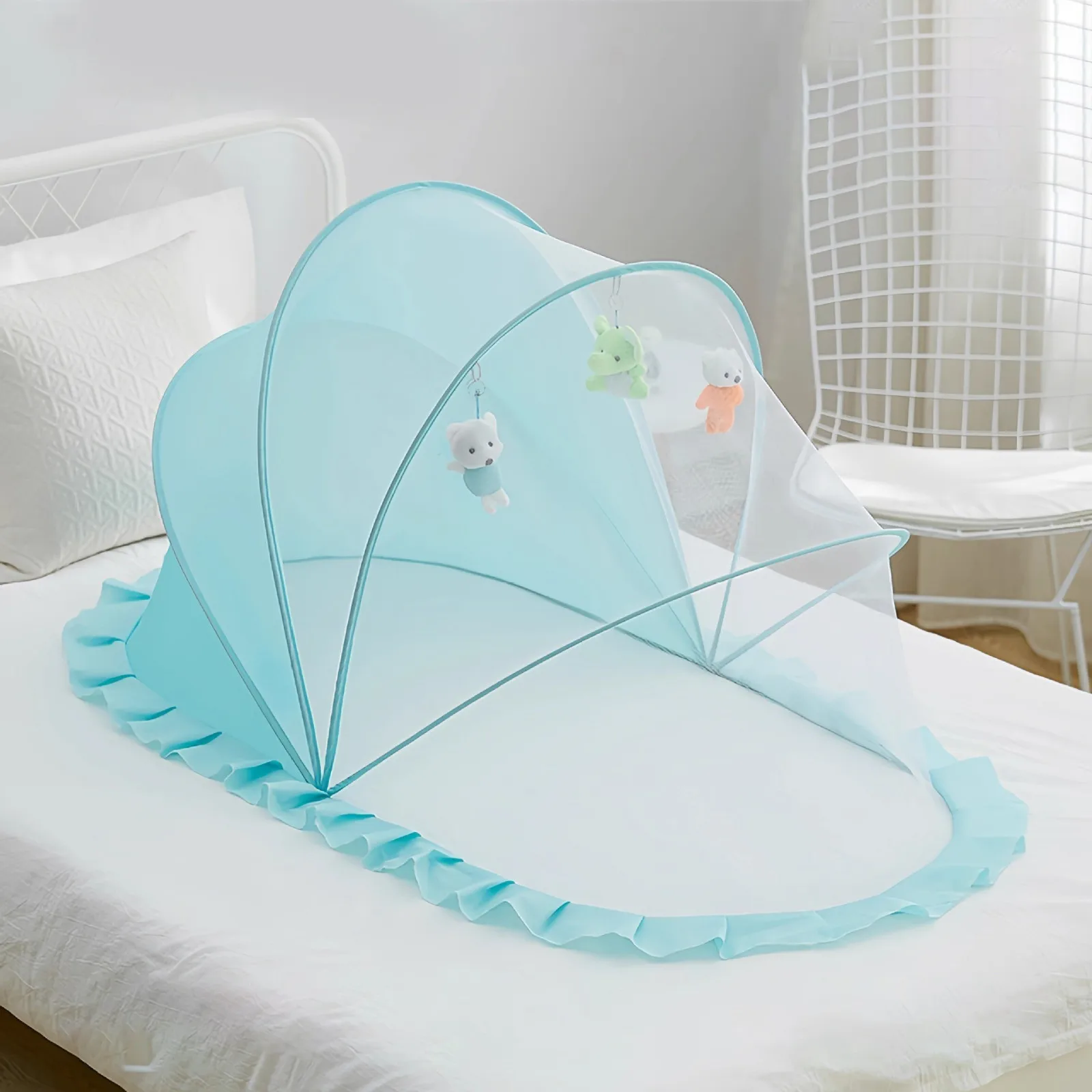 

Baby Mosquito Net Cover Baby Crib Full Face Mosquito Proof Cover Mongolian Yurt Children'S Foldable Bottomless Mosquito Net