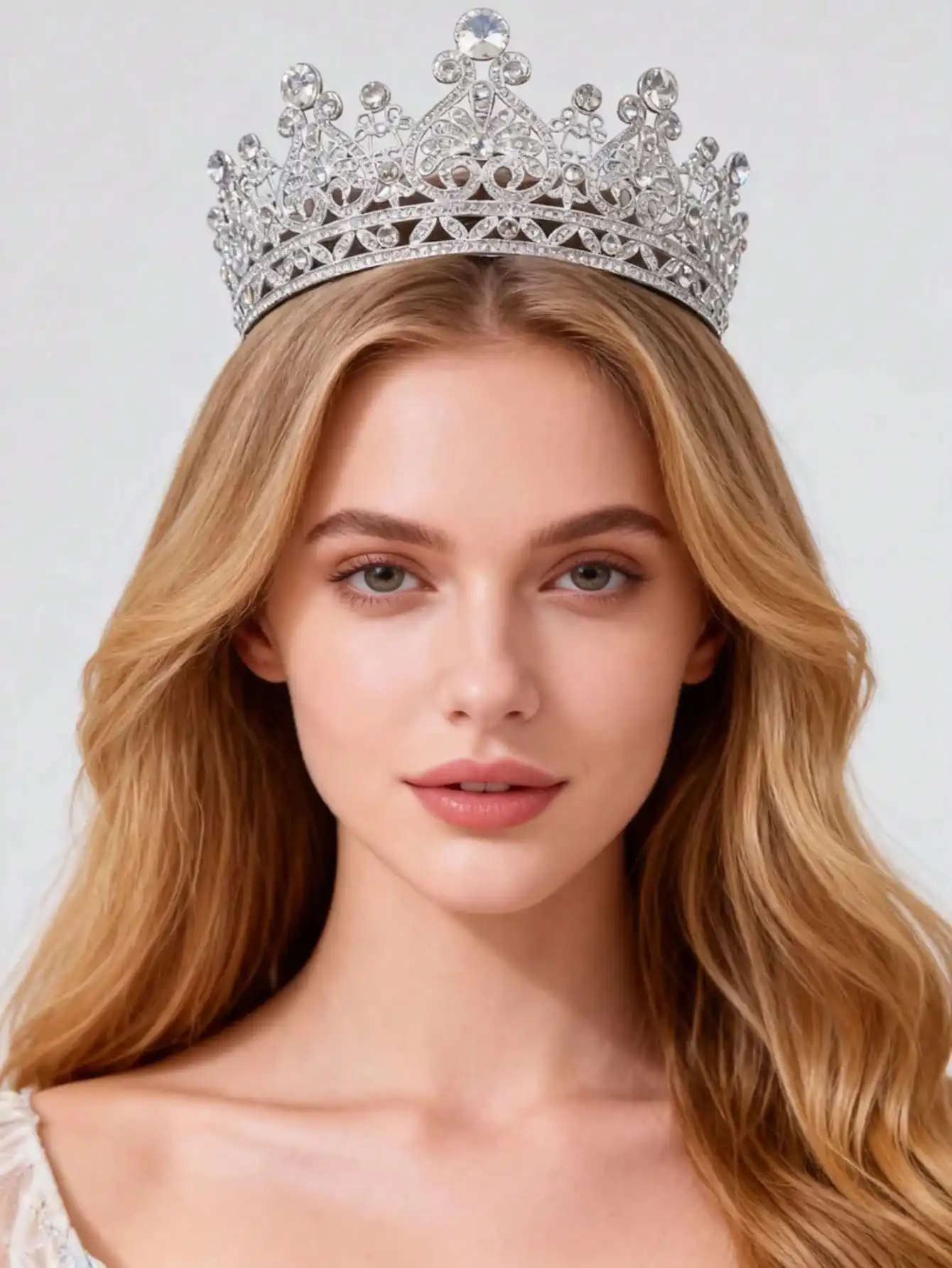 

1 шт. элегантная женская изысканная круглая корона модная свадебная корона подходит для женских аксессуаров для свадебной вечеринки