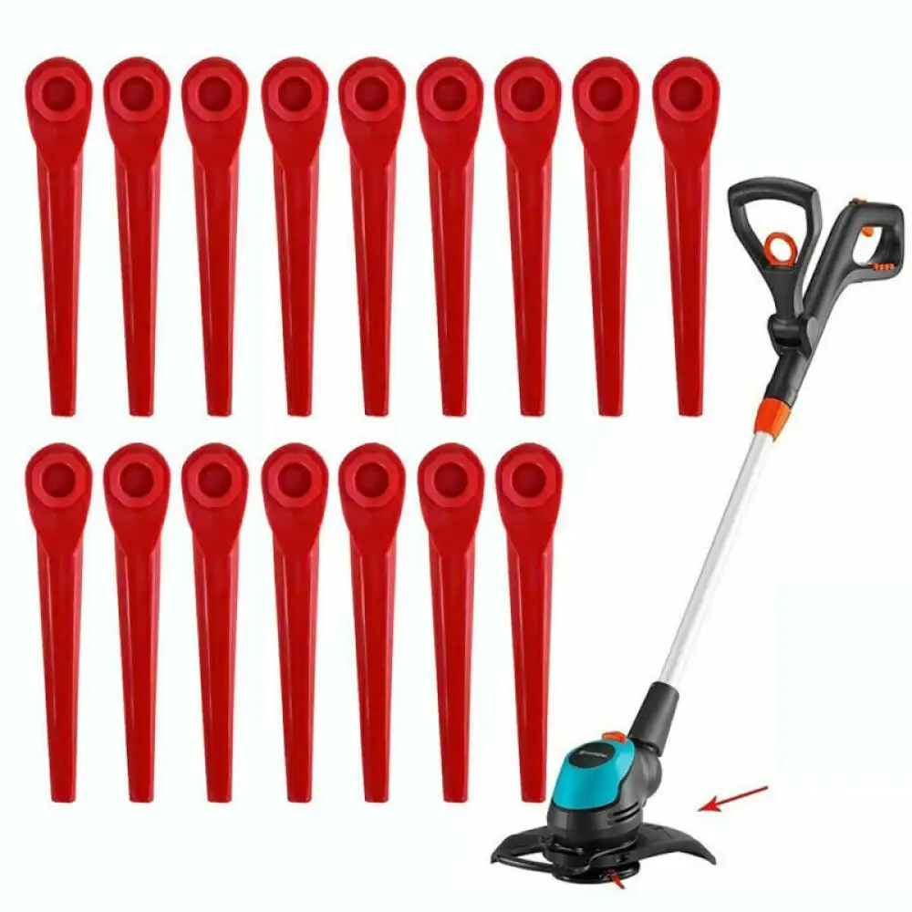 50Pcs Plastic Blades Strimmer Replacement Blades Red Li-18/23RV Cordless Grass Knife Blade Cutter Lawn Trimmer Garden Power Tool