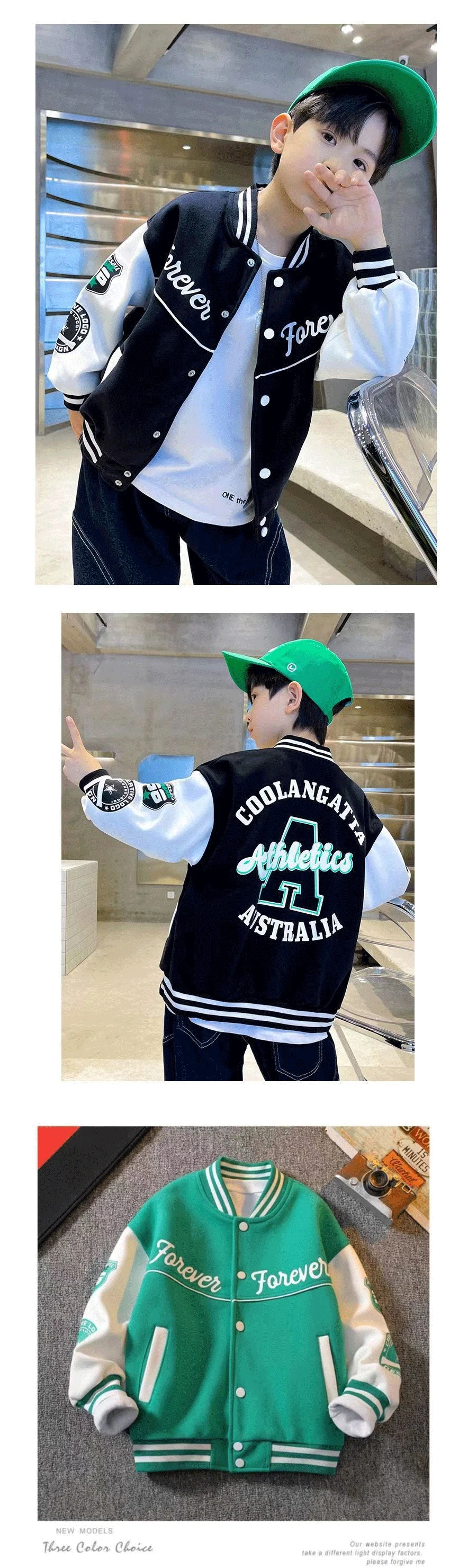 Jungen Baseball Uniform Jacken Für 3-14 Jahre Kinder Kleidung Für Teenager Jungen Sport Oberbekleidung Mantel Frühling Mode Sweatshirts – Detail 6