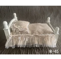 Newborn Photography Props Lace Retro Baby Mattress Posing Pillow Bedding for Crib Accessories Studio Shoot Photo Props