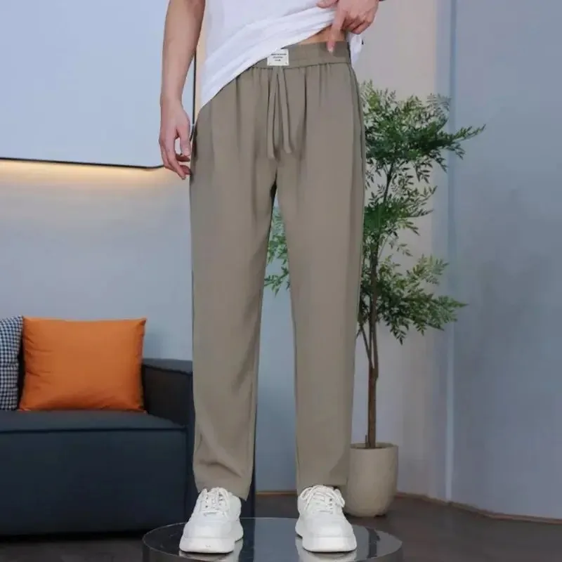 Straight Loose Formal Dress Pants Male Trousers Baggy Summer Men\'s Casual Tailoring Thin Work Long Spandex Low Price Stylish Y2k