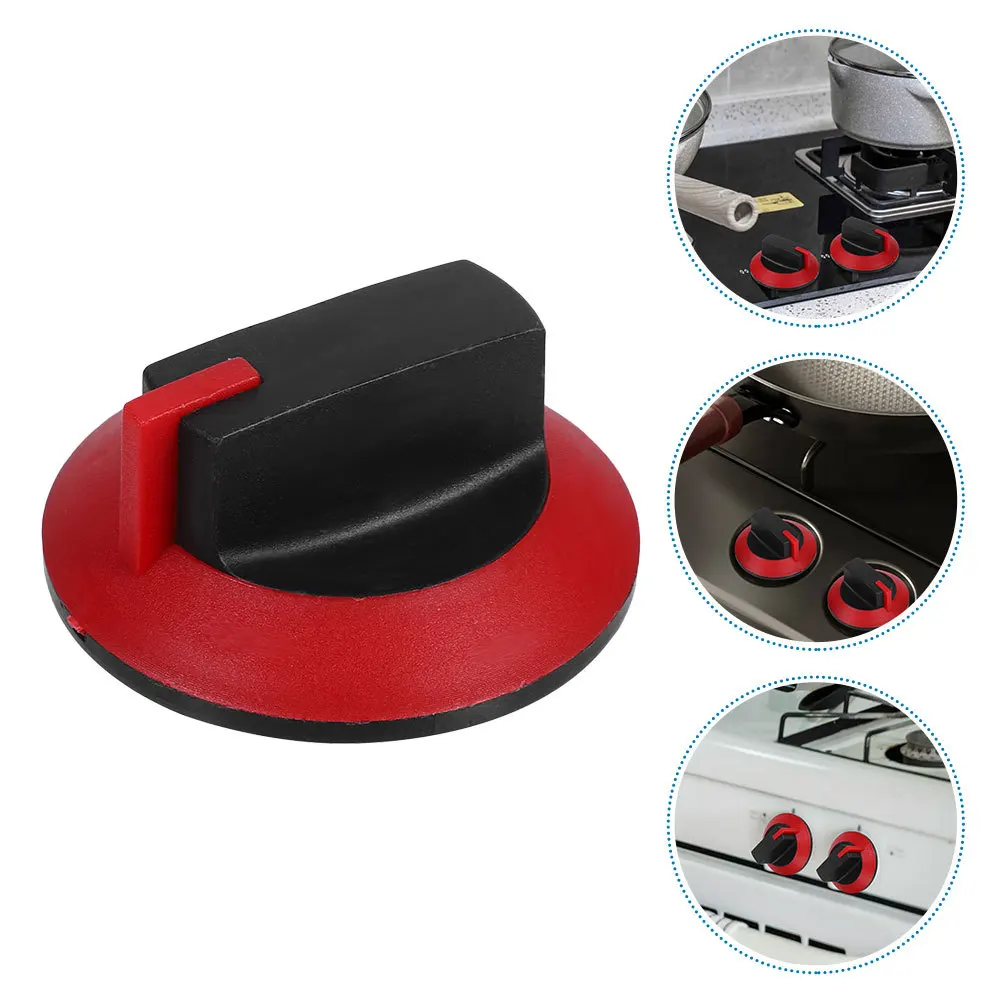 

3pcs Gas Stove Knobs Red Round Plastic Universal Replacement For Burner Grill Oven Control Knob Flame Adjustment Durable Abs